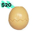 Beige Egg Rubber Food Enrichment Toy