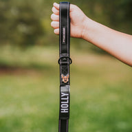 Jet Black Personalised Leash