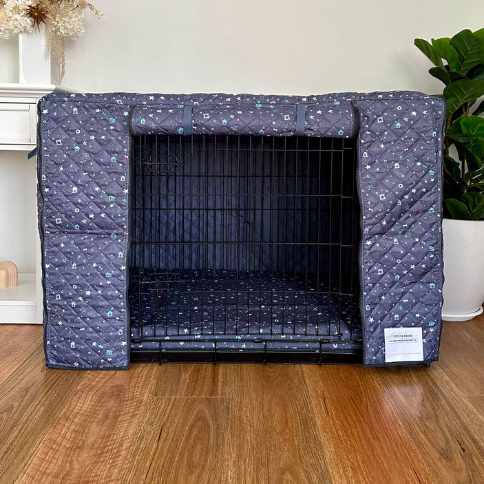 Starry Night Quilted Crate Cover