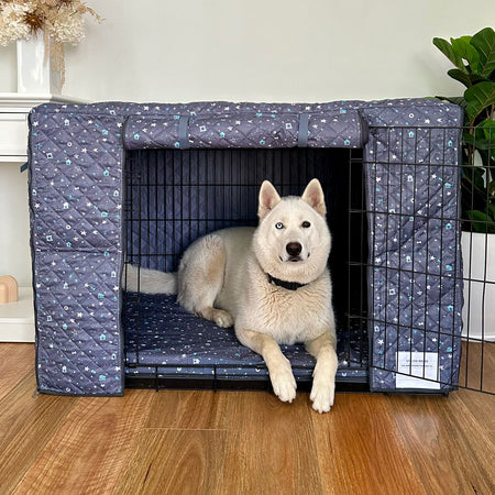 Starry Night Quilted Crate Cover