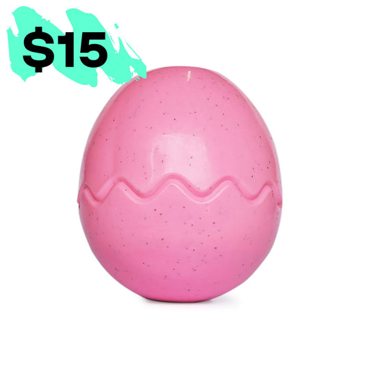 Pink Egg Rubber Food Enrichment Toy