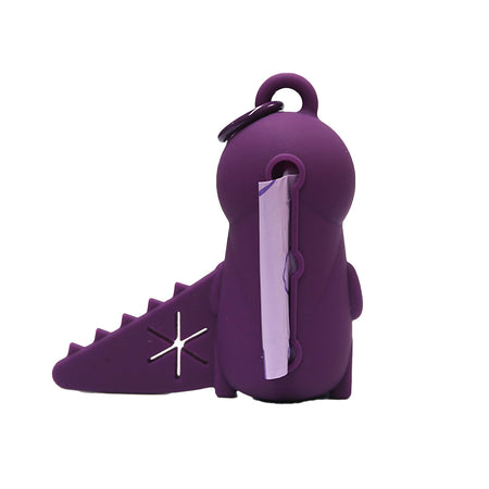 Purple Dino Poop Bag Holder