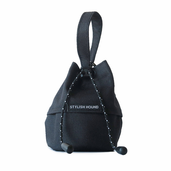 Black Mini Drawstring Satchel