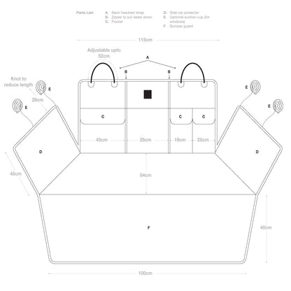 Jackson Car Boot Cover with Drawstring Bag