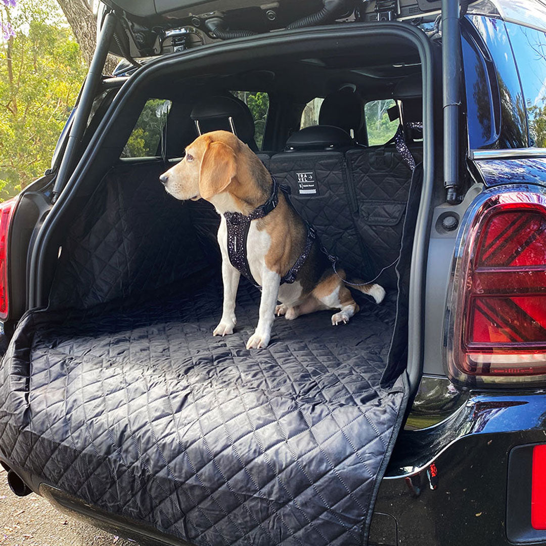 Black Car Boot Cover with Drawstring Bag