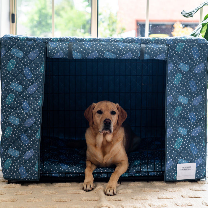 Geo Quilted Crate Cover