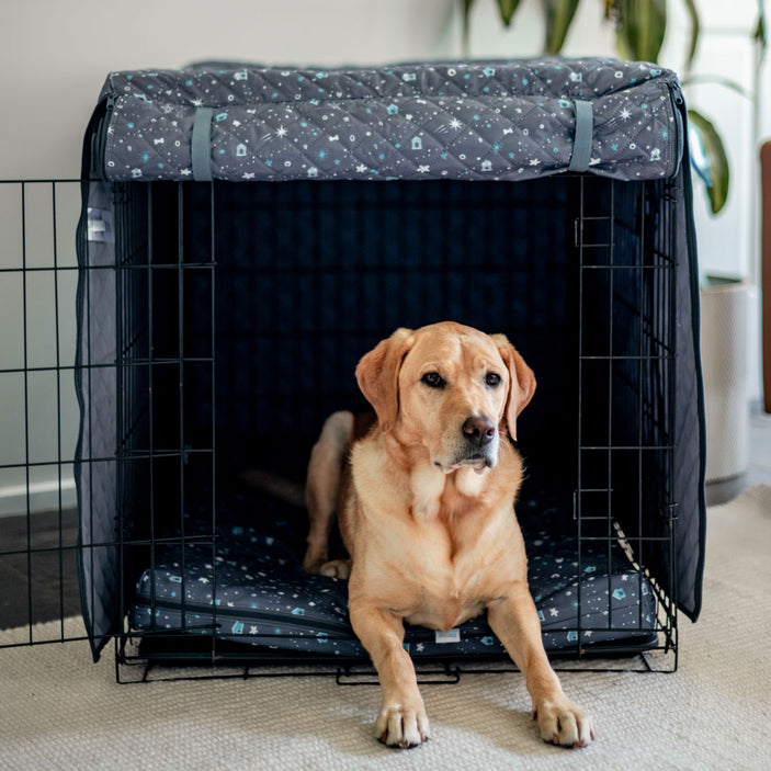 Starry Night Quilted Crate Cover