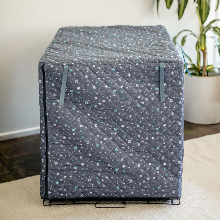 Starry Night Quilted Crate Cover