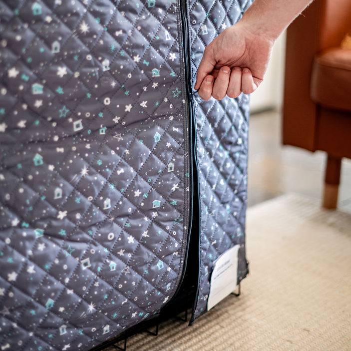 Starry Night Quilted Crate Cover