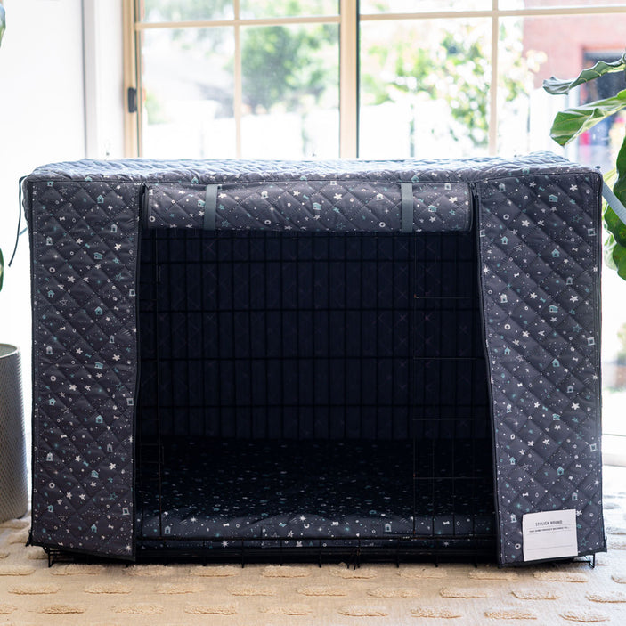 Starry Night Quilted Crate Cover